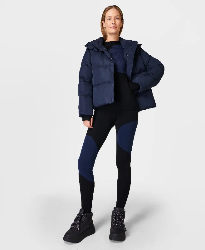 Merino Wave Base Layer Legging Sb9208 Blue-Wave-Jacquard Comfortable Power Mesh Leggings Merino Wave Base Layer Legging Sb9208 Blue-Wave-Jacquard Comfortable Power Mesh Leggings