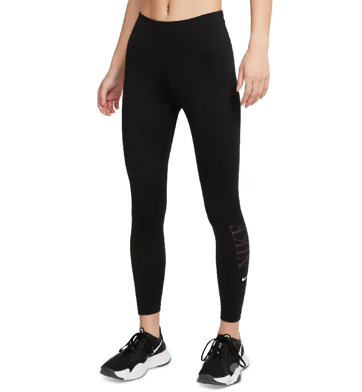 Nike Womens Dri Fit Logo 7/8 Leggings Stylish Lightweight Leggings