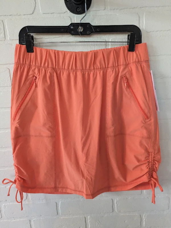Orange Athletic Skirt Talbots, Size 8petite satin skirt smooth