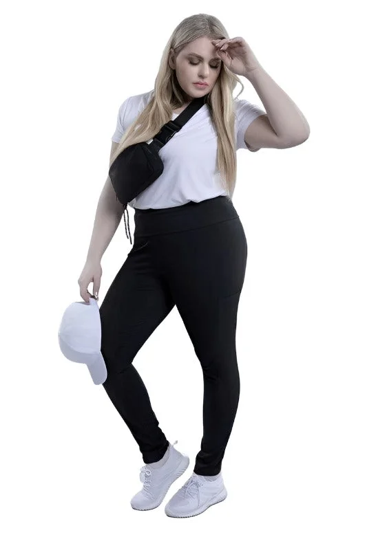 Plus Size Everyday Leggings with Pockets Trendy Seamless Sports Leggings