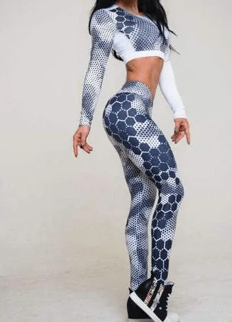 Printed Breathable Sports Leggings Cozy Yoga Compression Leggings
