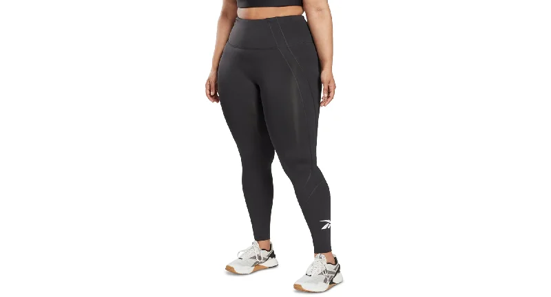 Reebok Plus Size Workout Ready Vector Leggings Elegant Animal Print Leggings