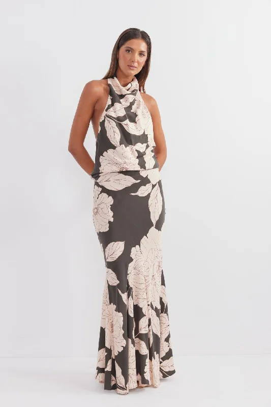 Soirée Bias Maxi Skirt linen skirt relaxed