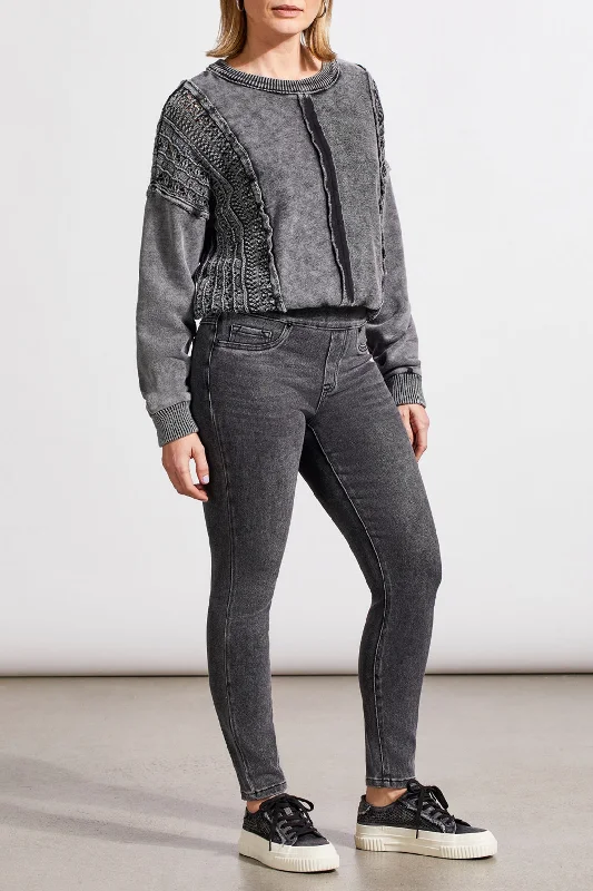 Tribal Audrey Pull-On Legging w/ Elastic 7987O-4901-2612 Faded Black Elegant Embellished Leggings Tribal Audrey Pull-On Legging w/ Elastic 7987O-4901-2612 Faded Black Elegant Embellished Leggings