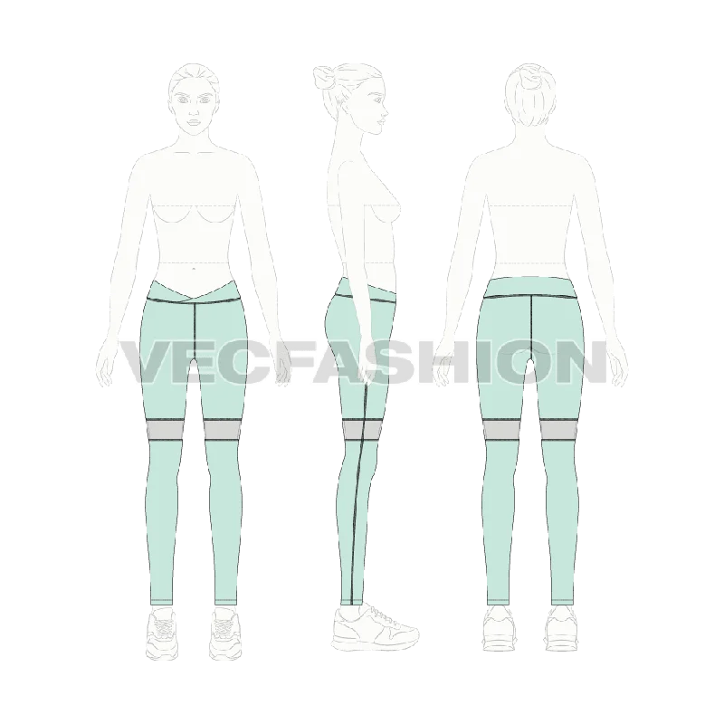 Women's Compression Leggings Trendy Black Mesh Leggings