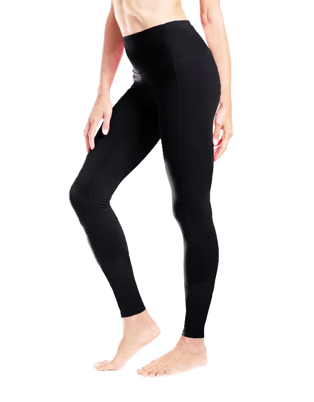 Essential High Waisted Extra Long Yoga Leggings, Petite, 23"/25 Comfortable Slip-On Compression Leggings