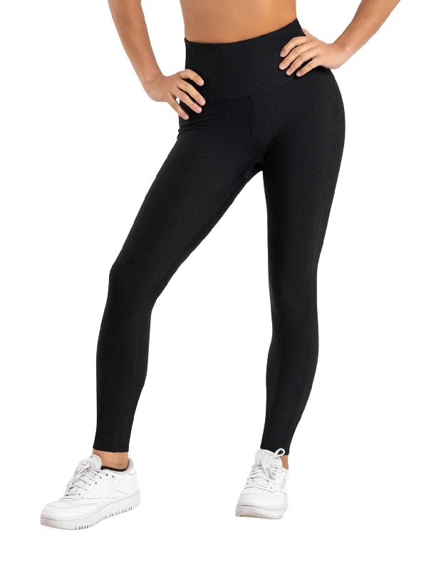 Ribbed Texture High Waisted Yoga Leggings Fashionable Quick-Dry Leggings