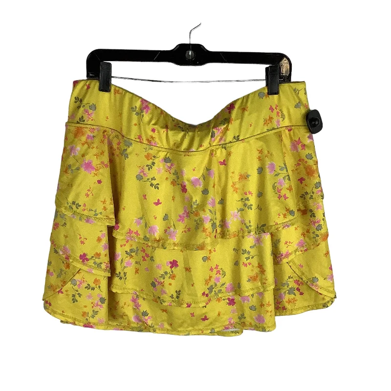 Yellow Athletic Skirt Ideology, Size 1x denim skirt trendy