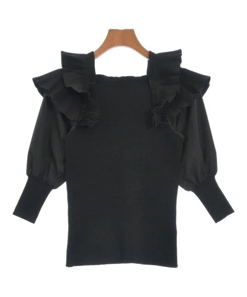 Rirandture Sweaters Hooded Caped Shawl Collar