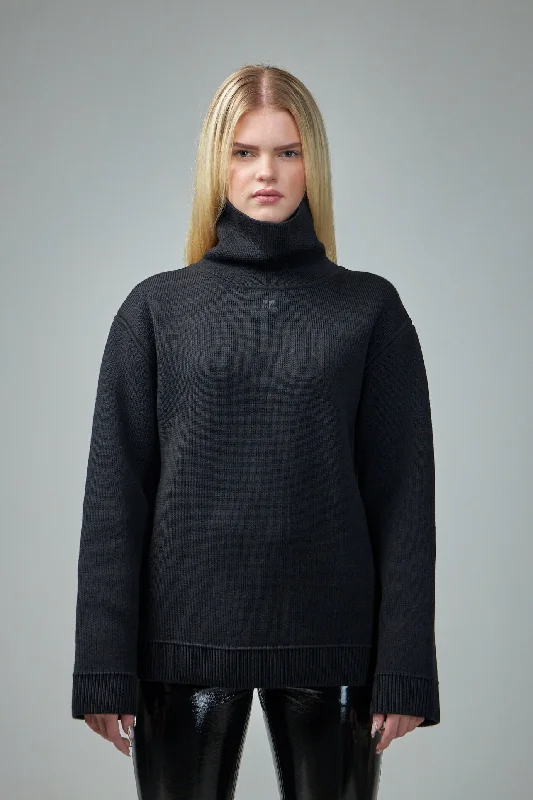 Zipped Maxi Mockneck Sweater Velvet Chenille Corduroy