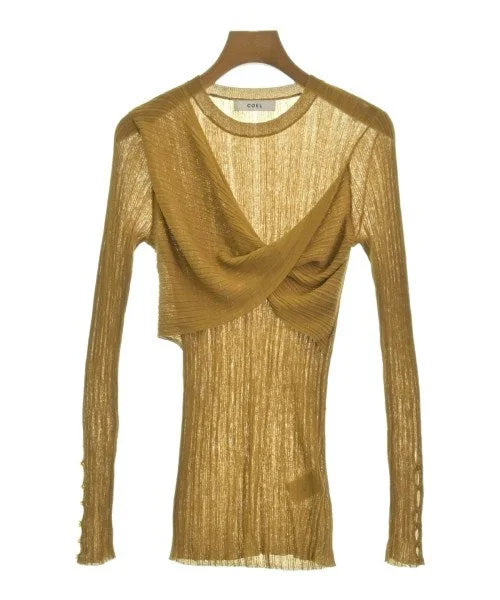 COEL Sweaters Solid Print Embellished