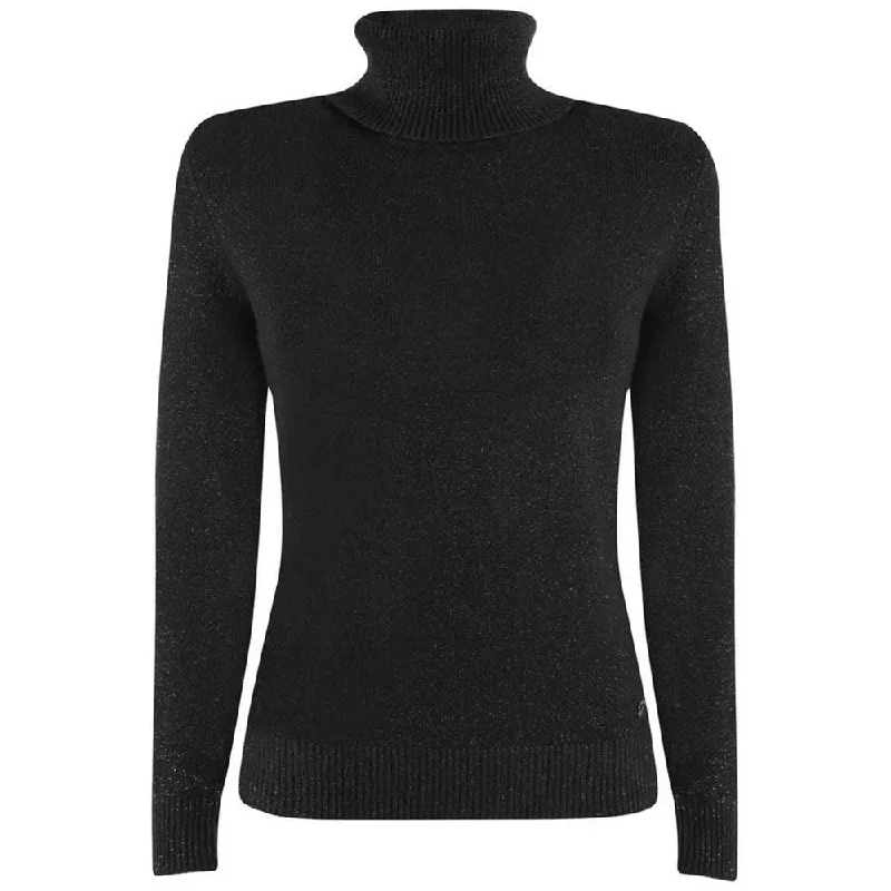 Black Viscose Sweater Soft Cozy Warm