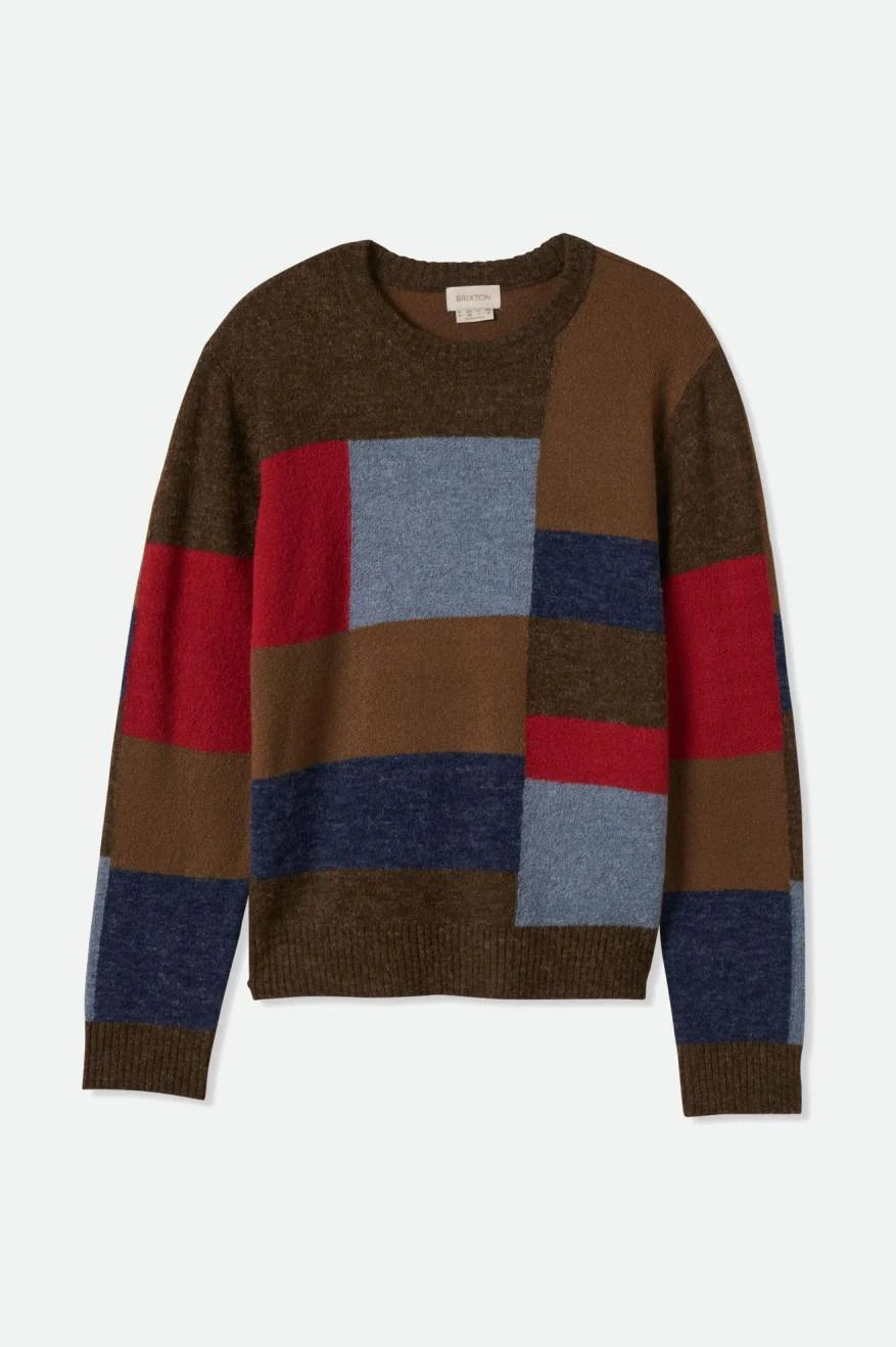 Brixton Fiona  Sweater - Seal Brown Cotton Fabric Linen Fabric Terry Fabric
