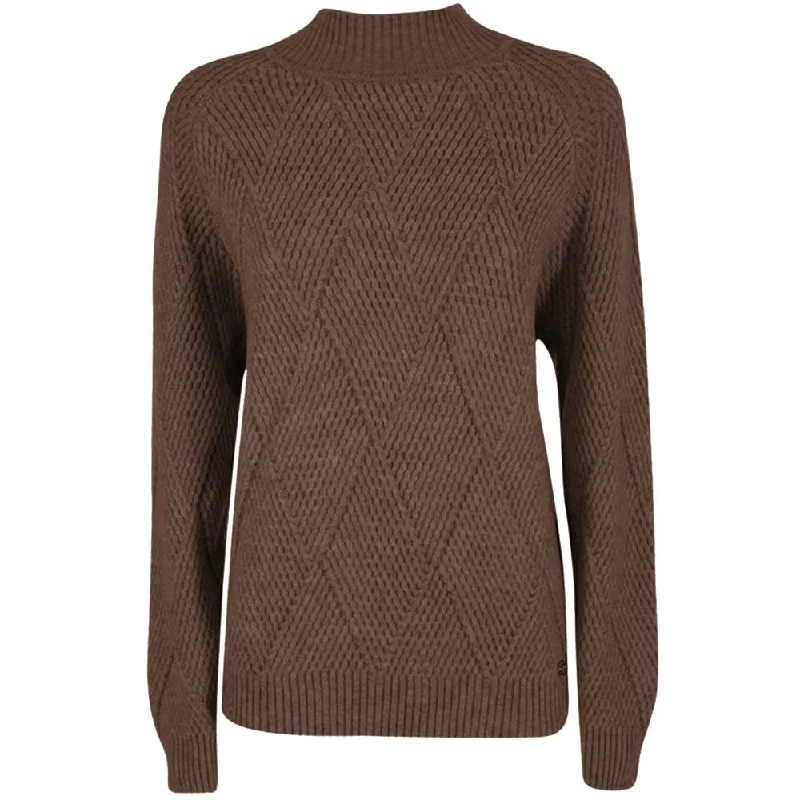 Brown Acrylic Sweater Beaded Sweater Sequined Faux Fur