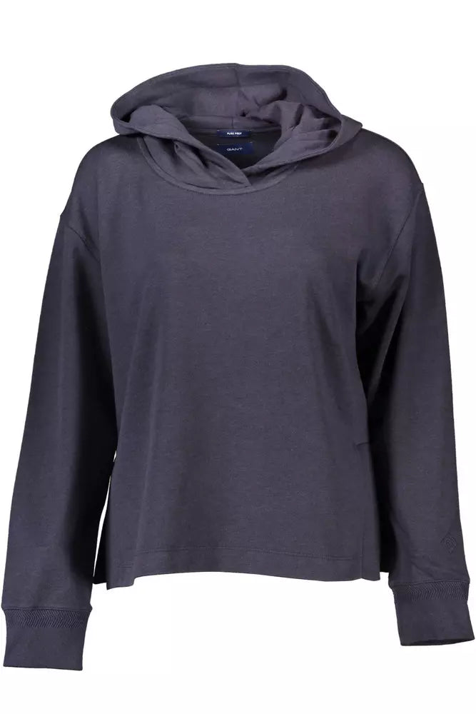 Blue Cotton Women Sweater Anti-Pilling Anti-Shrink Durable