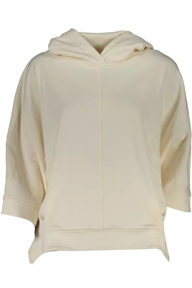 White Cotton Women Sweater Iron Safe Non-Iron Wrinkle Free