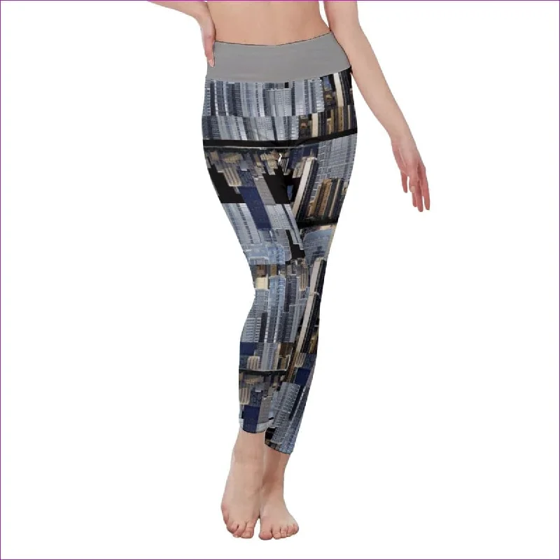 City Blocks Womens Casual Leggings Trendy Adjustable Waist Leggings