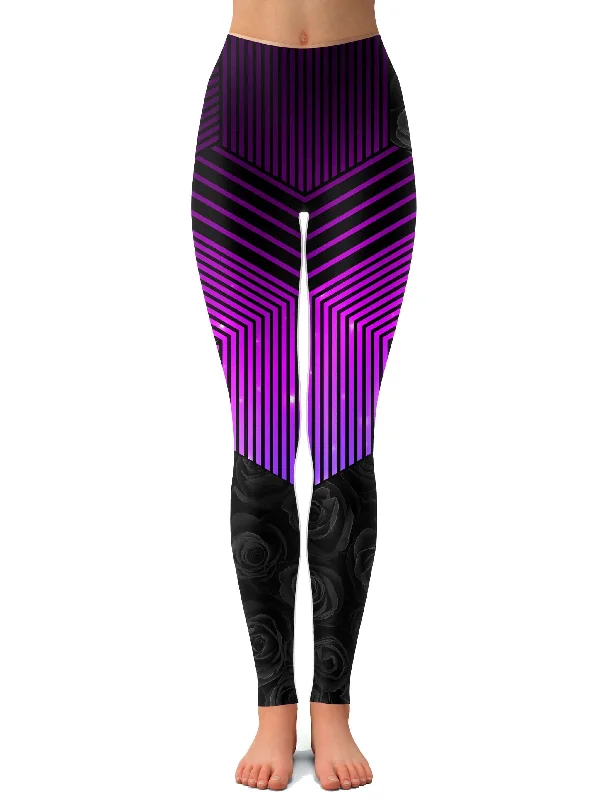 Connected Hex Leggings Trendy Minimalist Leggings