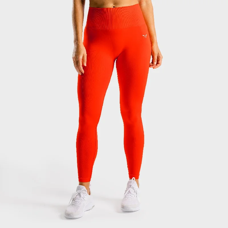 Core Seamless Leggings - Flame Stylish Faux Leather Leggings