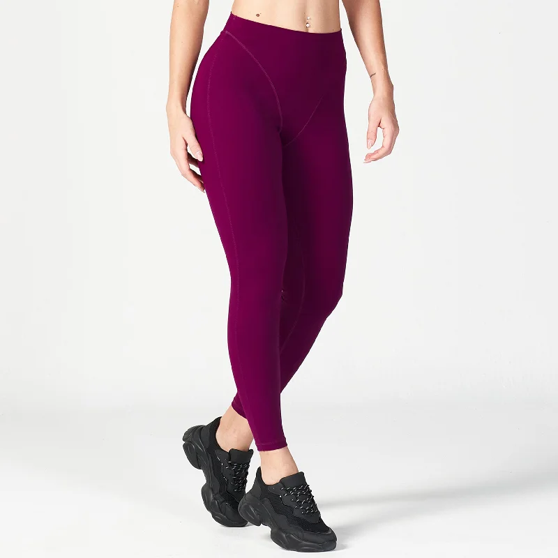 Core V-Cropped Leggings - Dark Purple Trendy Black Mesh Leggings