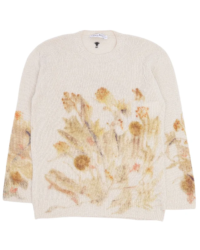 Cashmere Sweater Cable Knit Ribbed Knit Lace Knit
