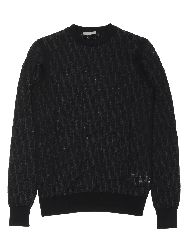 Transparent Oblique Monogram Sweater Modern Contemporary Chic