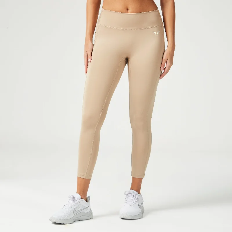 Essential Mid-Rise Leggings 24" - Cobblestone Trendy Seamless Fit Leggings