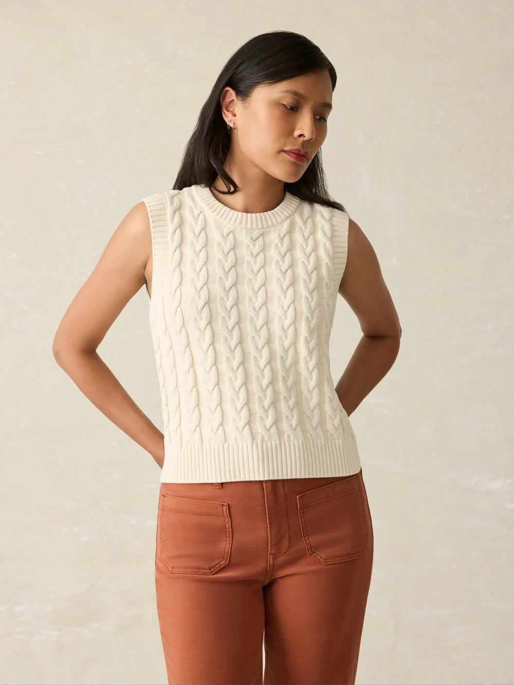 Sunwashed Sweater Vest Graphic Sweater Embroidered Appliqued