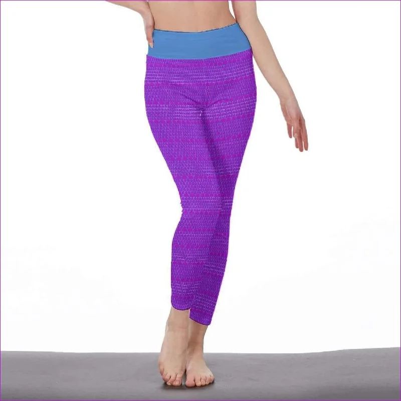 Fishnet Candy Womens Casual Leggings - Purple Fashionable Minimal Active Leggings