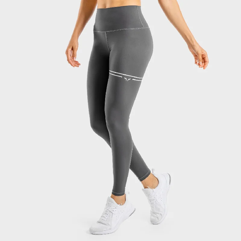 Flux Leggings - Charcoal Fashionable Solid Color Tights