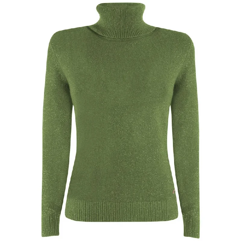 Green Viscose Sweater Spandex Rayon Corduroy