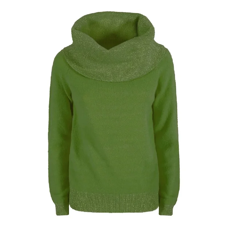 Green Viscose Sweater Layered Multi-layer Single Layer
