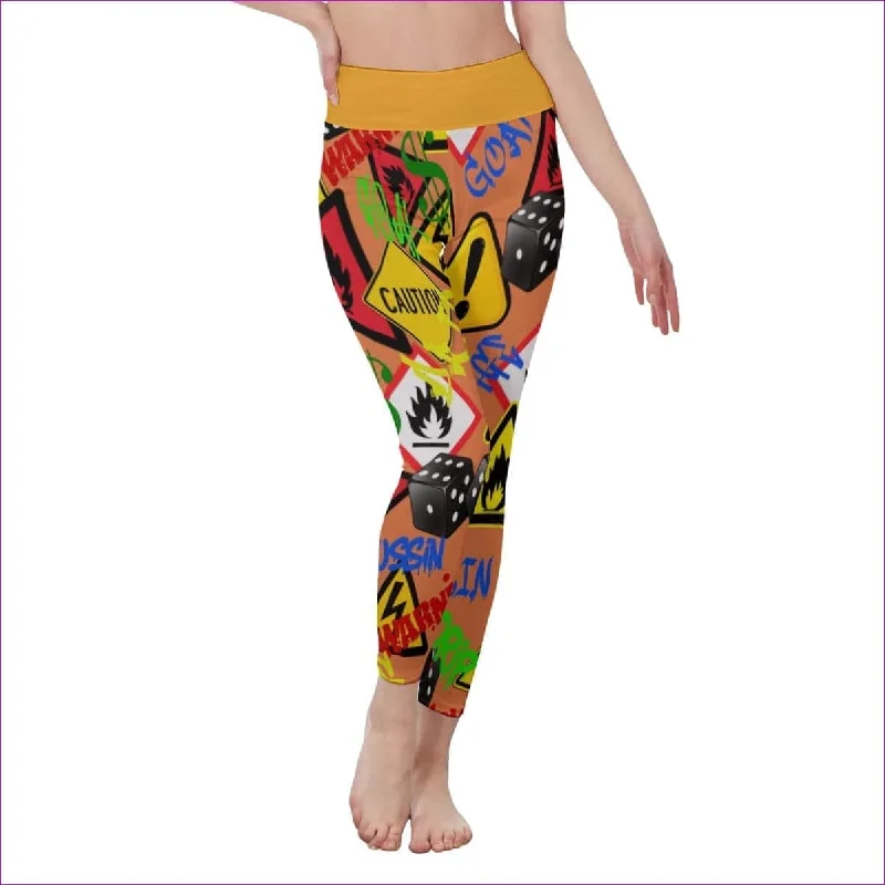 Hazard Womens Casual Leggings Stylish Printed Sport Leggings