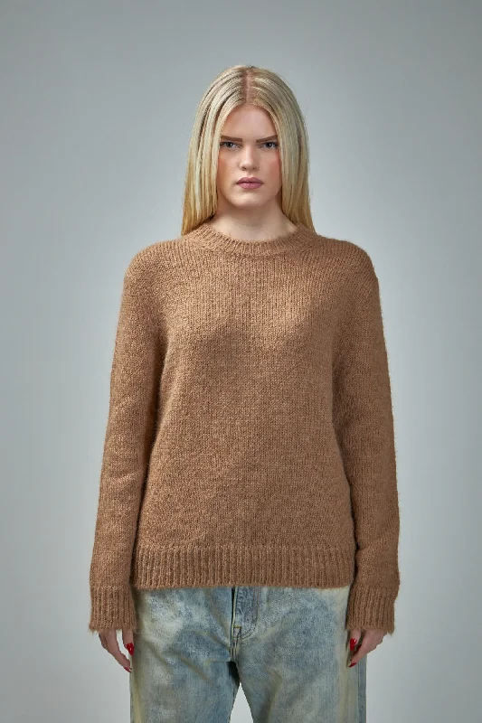 Alpaca Crew-Neck Sweater Sweater Knitwear Pullover