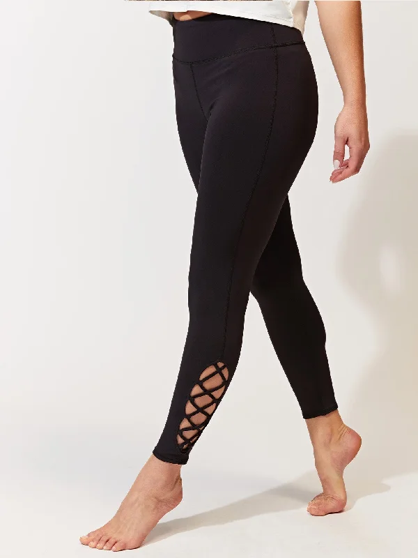 Lace Up High-Waisted 7/8 Legging Stylish Everyday Leggings