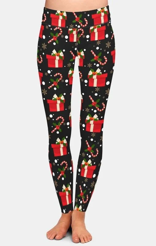 Ladies 2020 New 3D Christmas Presents Printed Leggings Stylish Sweat-Proof Leggings