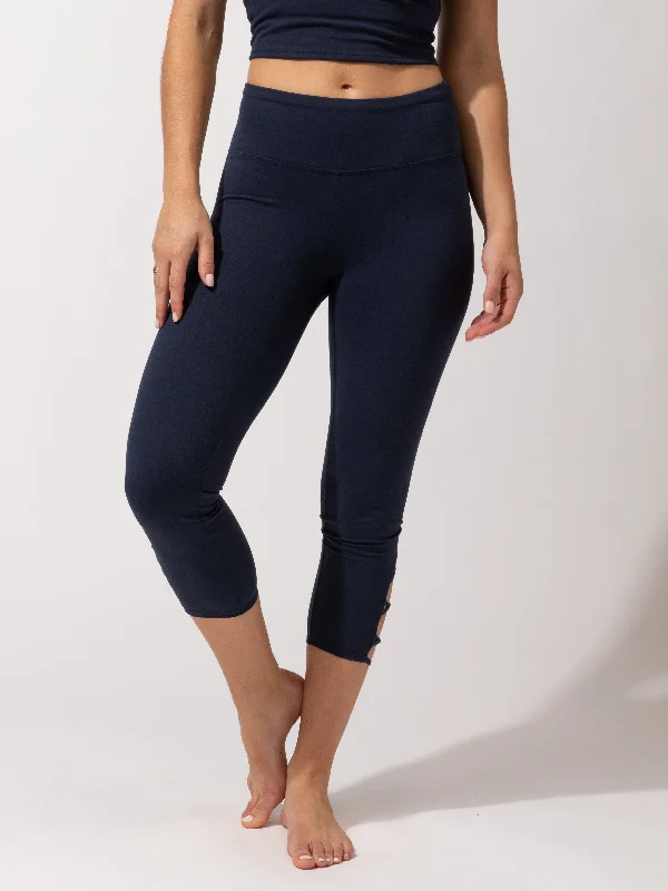 Monica Crop Criss Cross Legging Stylish Winter-Ready Leggings