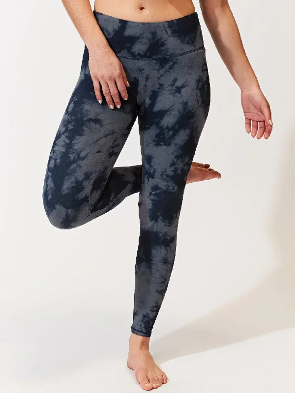 Monica Ripple Tie Dye Print Legging 26" Comfortable Sports Performance Tights