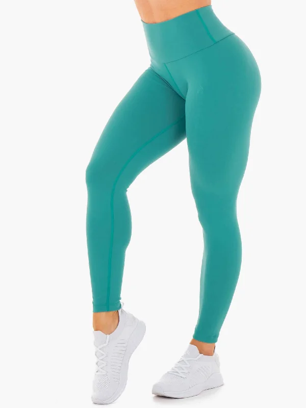 Motion High Waisted Leggings - Teal Chic Smooth Fit Leggings