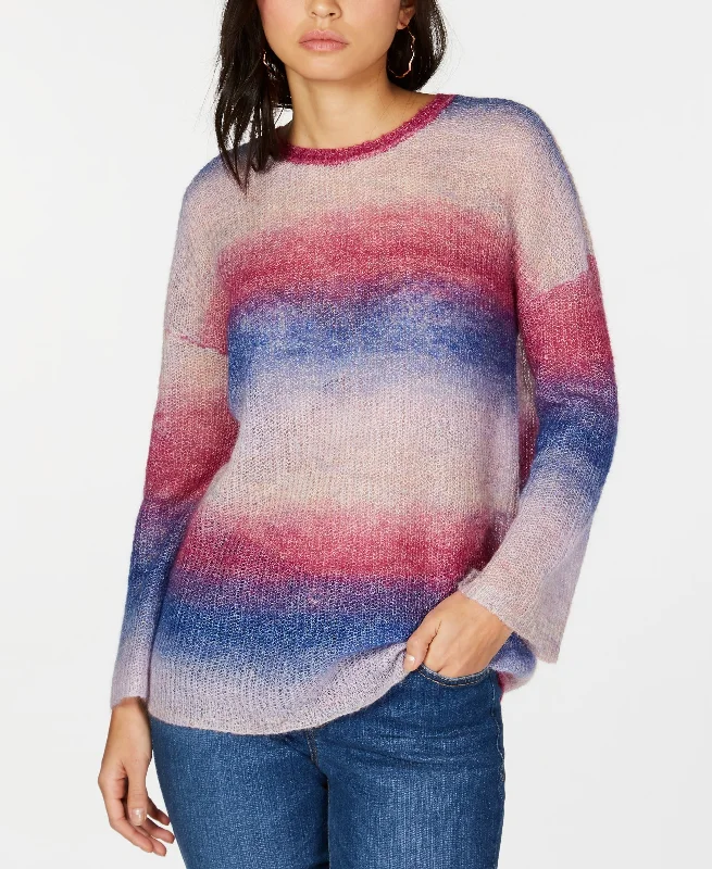 Ombre Striped Sweater Seamless Knitted Crochet