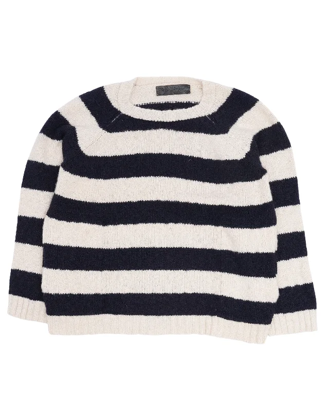 Striped Cashmere Sweater Bright Pastel Dark