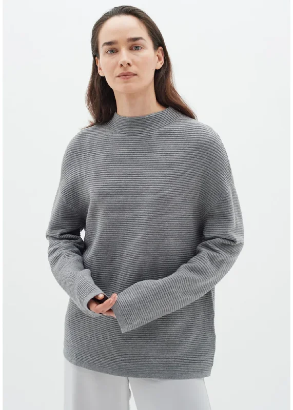 Tia Boxy Sweater Chenille Blend Fleece Blend Nylon Blend