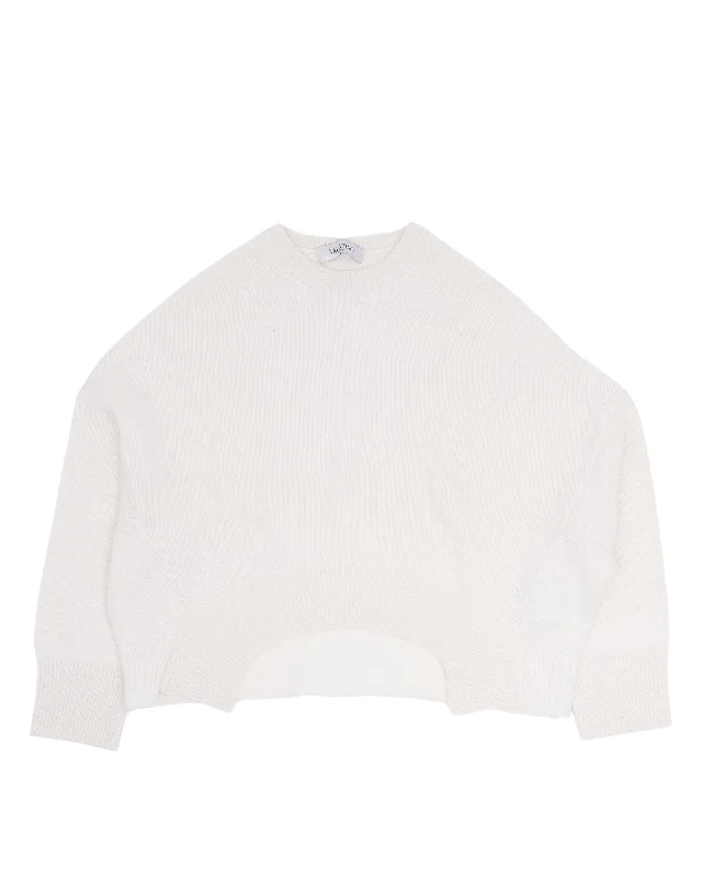 Boxy Cashmere Sweater Spandex Rayon Corduroy