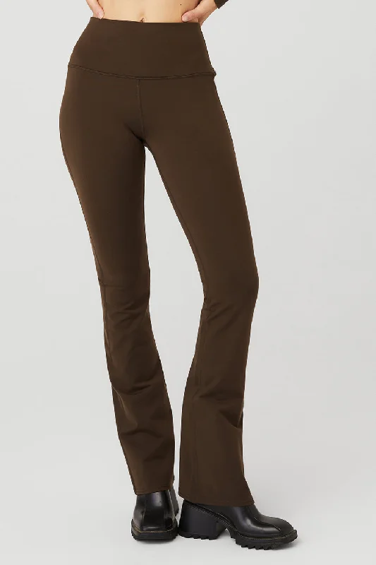 Airbrush High-Waist Bootcut Legging - Espresso Fashionable Full-Length Active Leggings