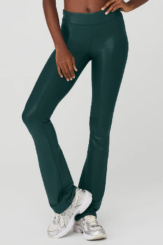 Super Shine Low-Rise Bootcut Legging - Midnight Green Fashionable High-Rise Leggings