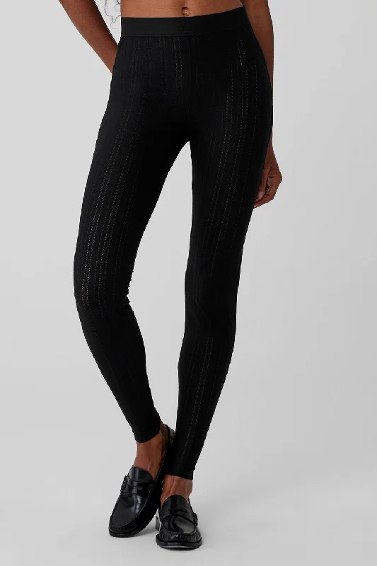 High-Waist Euphoria Legging - Black Stylish Printed Stretch Leggings