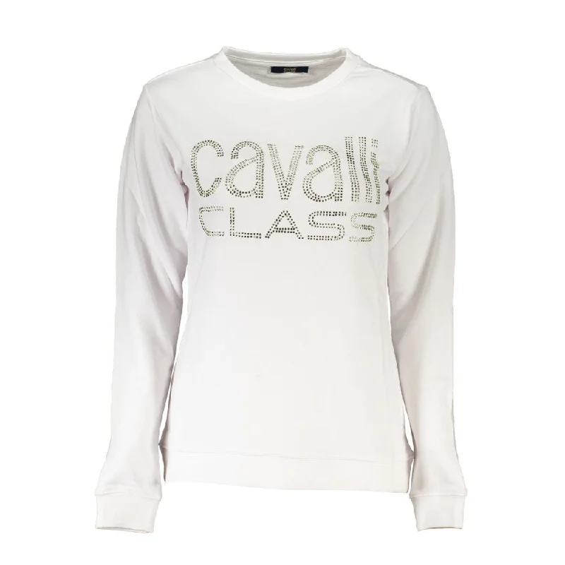White Cotton Sweater Fitted Slim Tailored