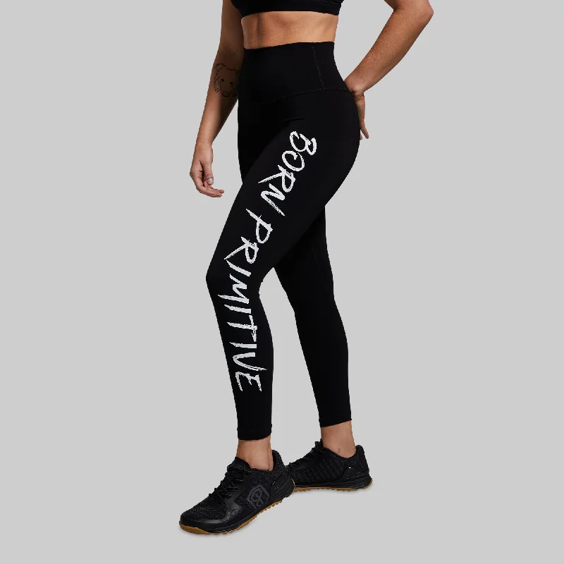 Your Go To Legging 2.0 (Brand Strength-Black) Trendy Foil Finish Leggings