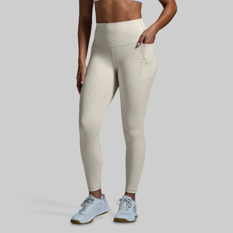 Your Go To Legging 2.0 w/ Pockets (Oatmeal) Comfortable Printed Workout Leggings