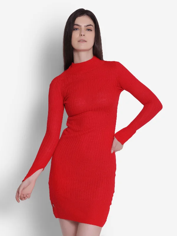 JUMP USA Women Red Turtle Neck Sweaters Boat Neck Shawl Collar Notched Collar